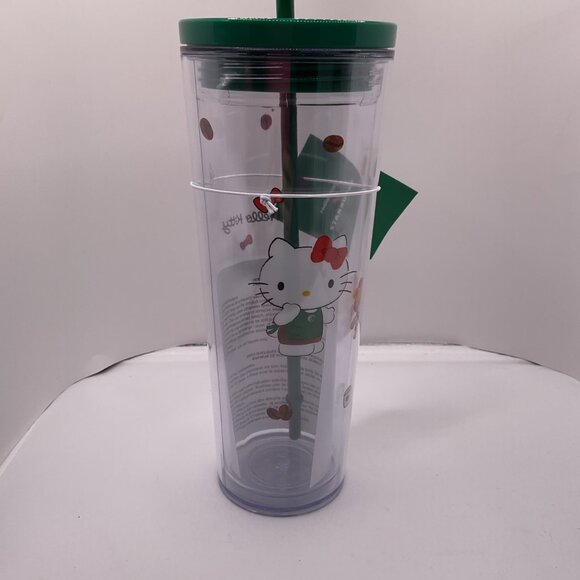 Hello Kitty Starbucks 24Oz Reusable Tumbler With Lid & Straw - Picture 2 of 5